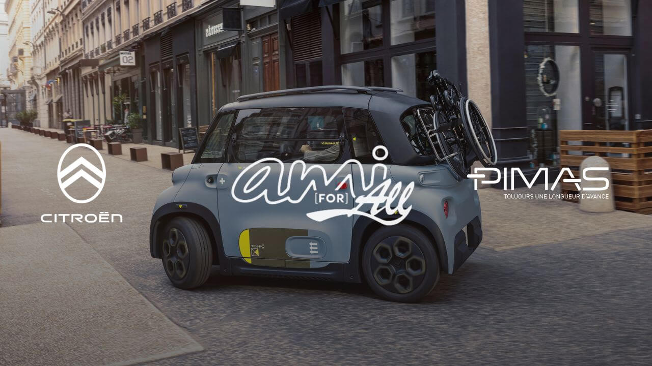Citroën AMI For All amenagé pour les PMR avec un fauteuil roulant